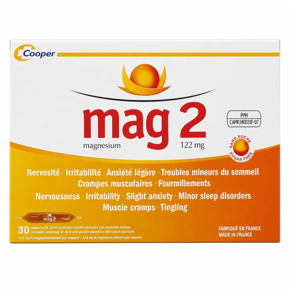 Mag 2 Magnesium 122 mg per 10 ml ampoule - Preah Chan Tep Pharmacy