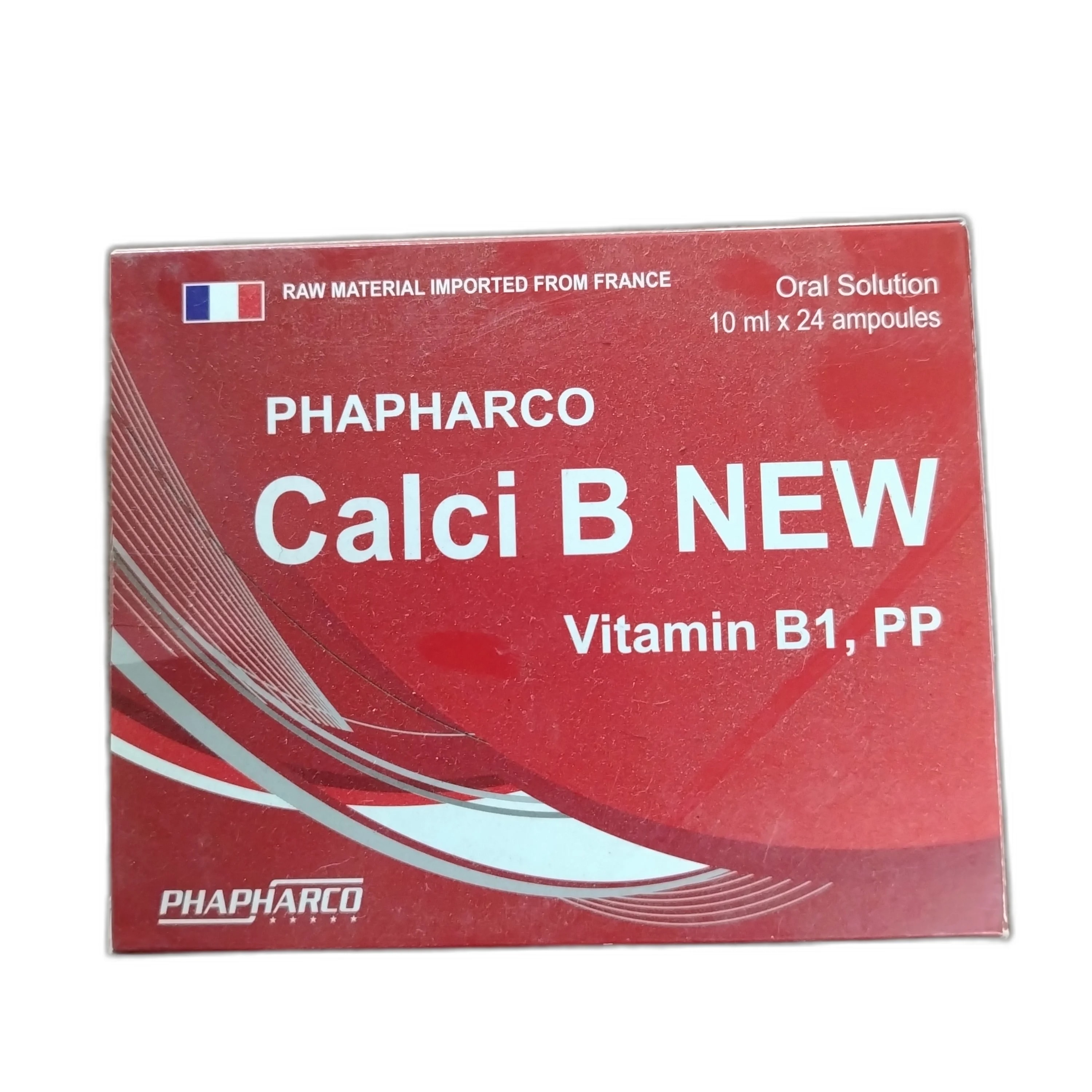 Calci B NEW Calcium lactate 300 mg + Vitamin PP (Nicotinamide) 20 mg + Vitamin B1 (Thiamine HCl) 2 mg per 10 ml - DARAREASH PHARMACY