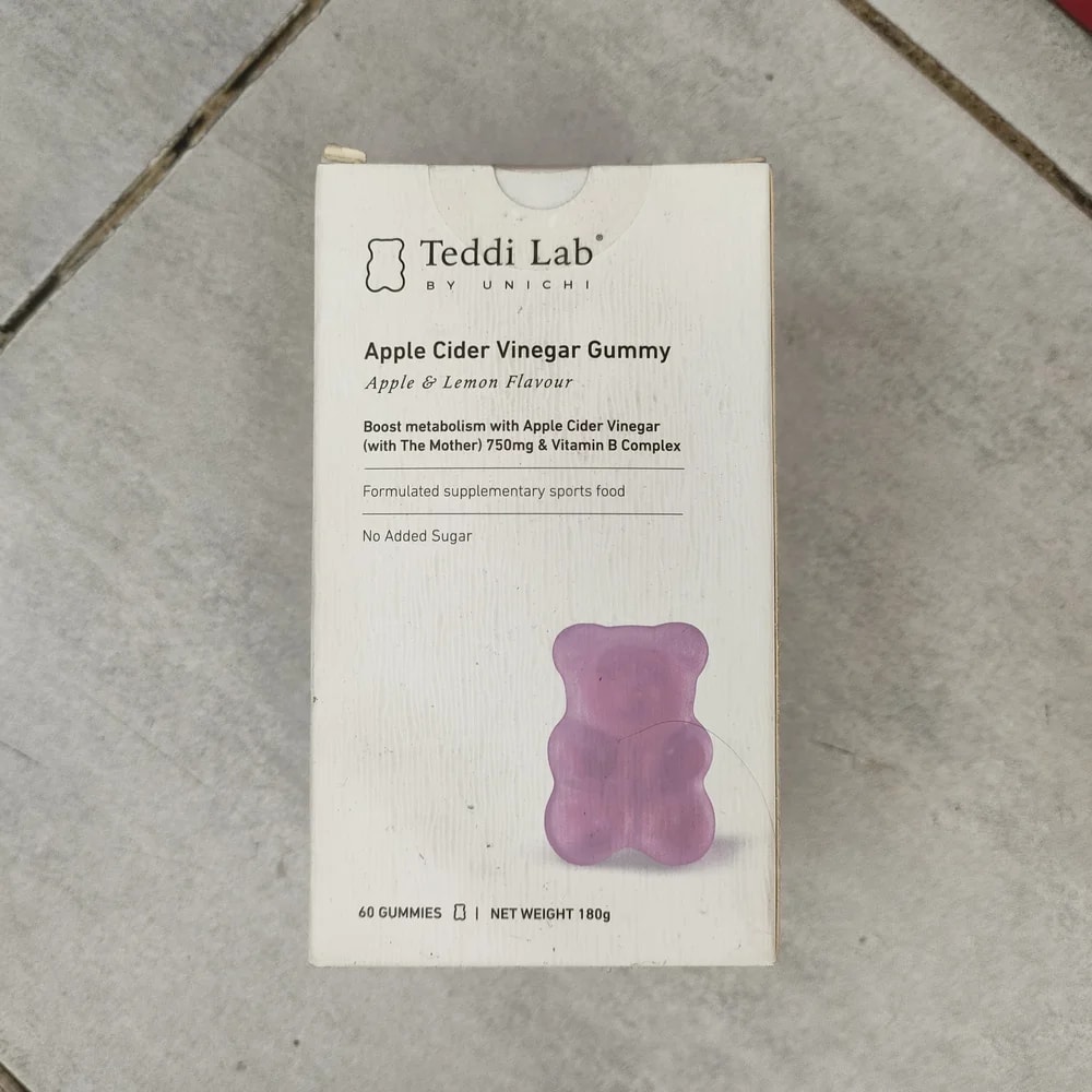 Teddi Lab Apple Cider Vinegar Gummy 750 mg Apple Cider Vinegar (with The Mother) + Vitamin B Complex per serving - Depot De Pharmacie "A" Kim Houy