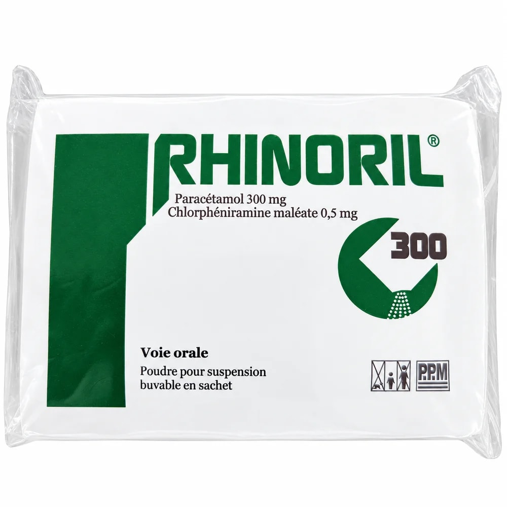 Rhinoril 300 Paracetamol 300 mg and chlorpheniramine maleate 0.5 mg - Pharmacy Krech hong