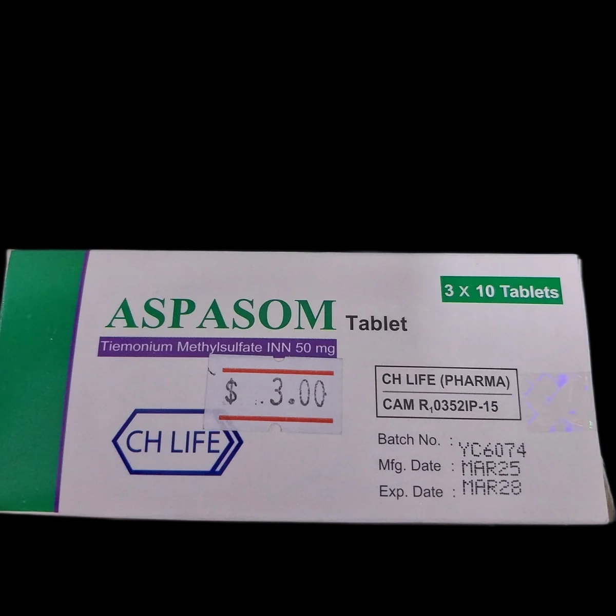 Aspasom 50mg - ឱសថស្ថានព្រះខ័នពេជ្រ