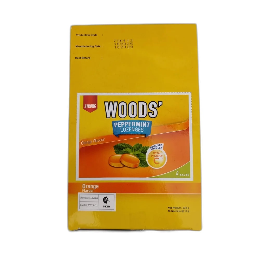 Woods' Peppermint Lozenges 90.25 mg / 5 mg / 0.75 mg - PHARMACIE RATANAK
