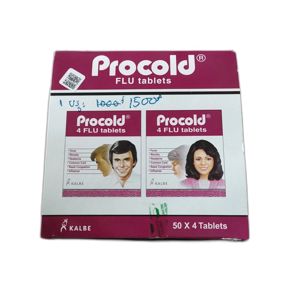 Procold Flu Tablets 500 mg / 25 mg / 2 mg - SUKHA PHARMACY