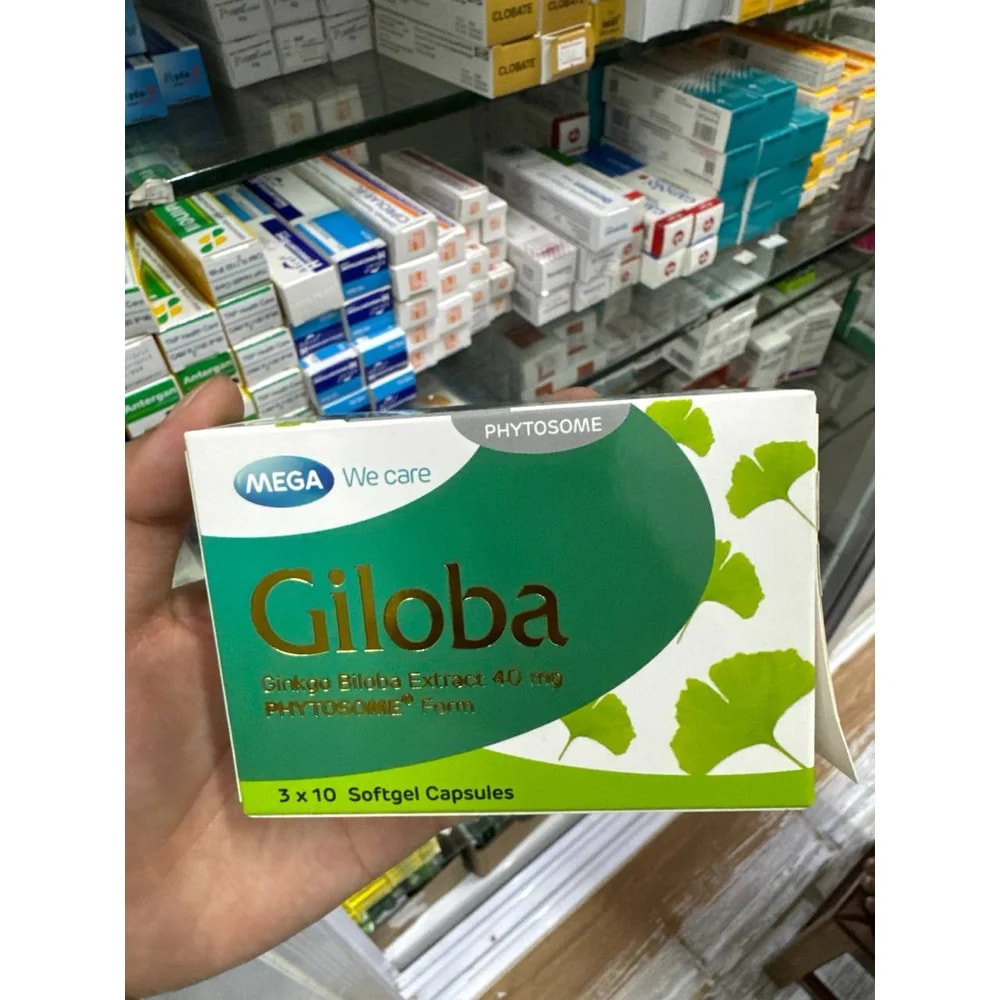 Giloba Ginkgo biloba extract 40 mg phytosome softgel capsules - Kim Yi