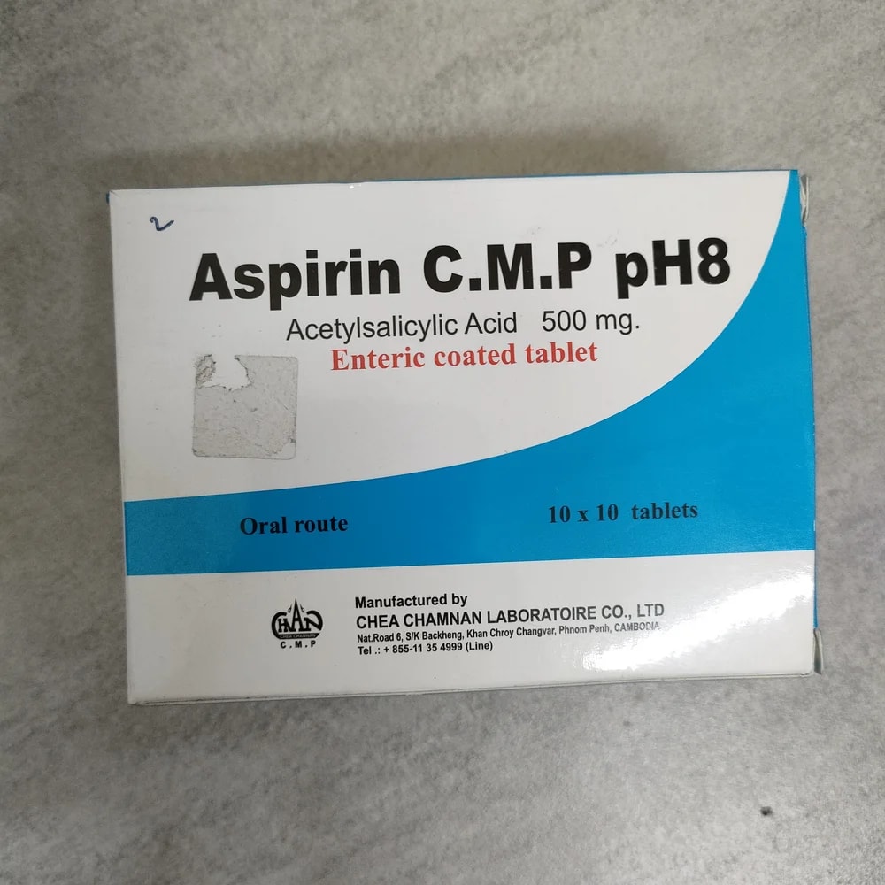 Aspirin C.M.P pH8 500 mg - Depot De Pharmacie "A" Kim Houy