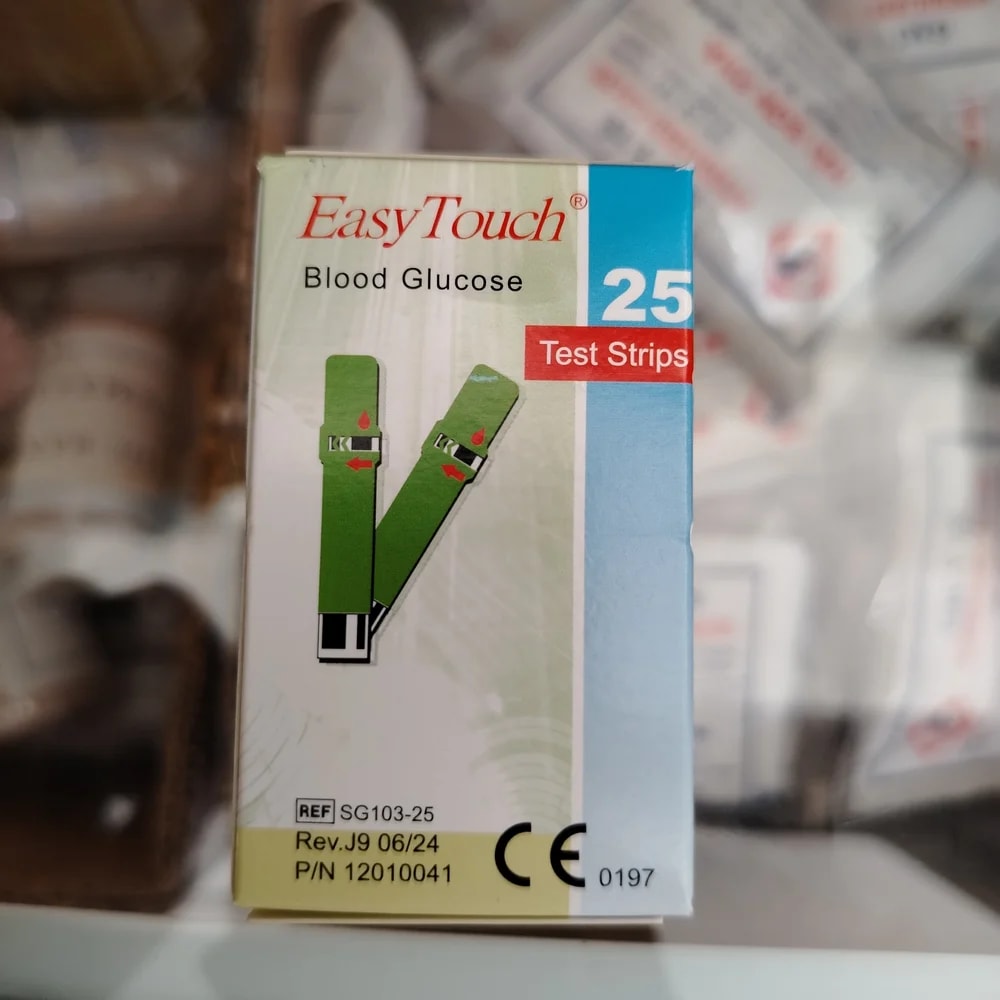 EasyTouch Blood Glucose Test Strips (REF: SG103-25) 25 test strips - Pharmacy Krech hong
