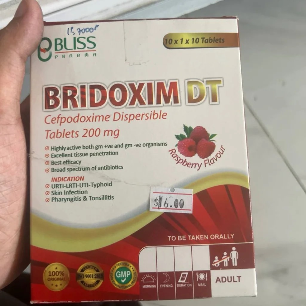 BRIDOXIM DT Cefpodoxime 200 mg - SETHIKA CARE Pharmacy