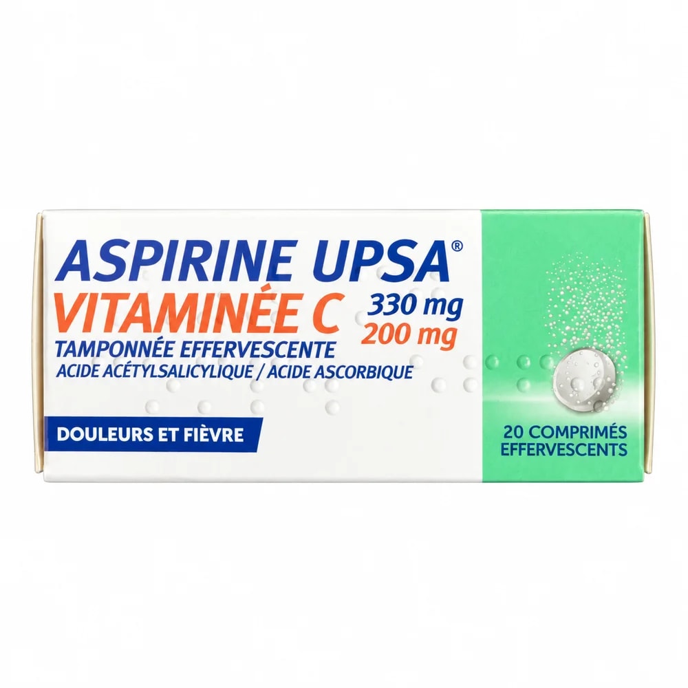 Aspirine UPSA Vitamine C Acetylsalicylic acid 330 mg / Vitamin C 200 mg - Sann Sopheachenda Pharmacy