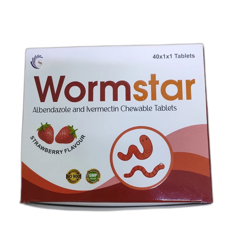Wormstar Albendazole 400 mg + Ivermectin 6 mg - Depot de Pharmacie B Rotha