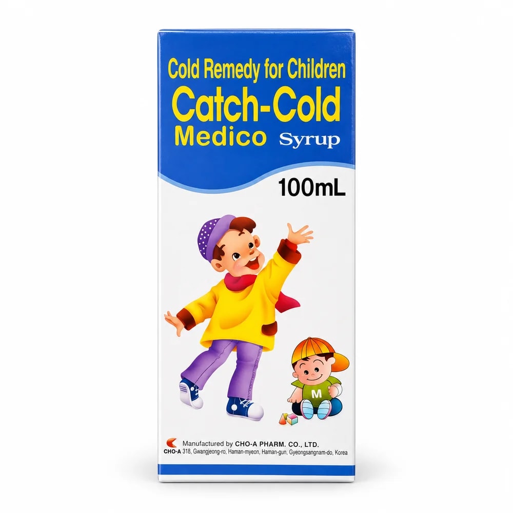 Catch-Cold Medico Acetaminophen 650 mg / chlorpheniramine maleate 4.15 mg / DL-methylephedrine hydrochloride 41.5 mg / guaifenesin 138.5 mg / dextromethorphan hydrobromide 26.65 mg / anhydrous caffeine 50 mg / thiamine nitrate 10 mg / riboflavin 5 mg / glycyrrhiza extract 133.33 mg / platycodon fluid extract 1500 mg per 100 mL - Reachiny Pharmacy