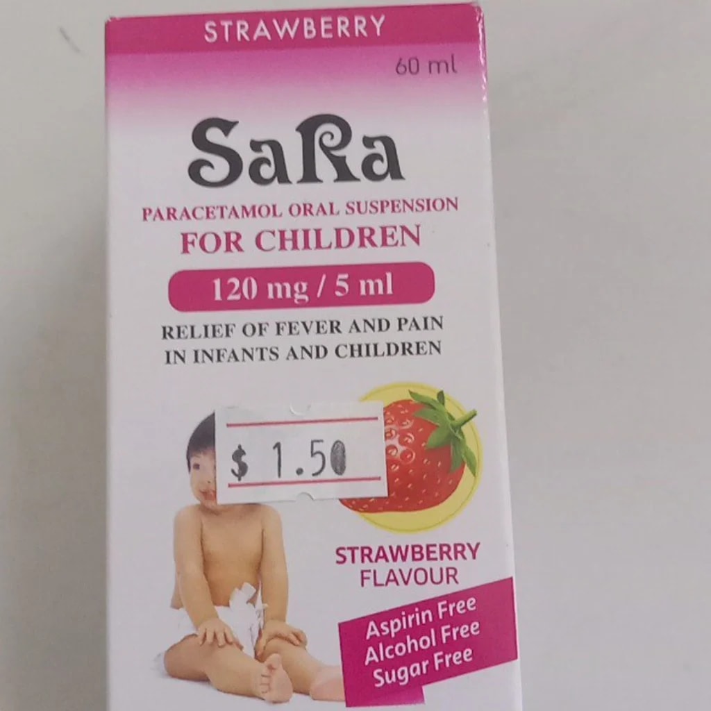 SaRa Paracetamol 120 mg / 5 mL - SETHIKA CARE Pharmacy