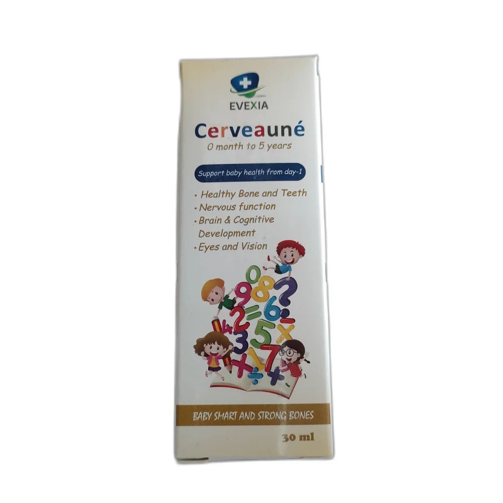 Evexia Cerveauné Vitamin D3 400 IU + DHA 1 mg per 10 drops, 30 mL - SUKHA PHARMACY