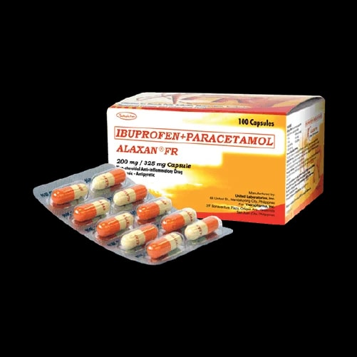 Alaxan FR Ibuprofen 200mg + Paracetamol 325mg - แฑแแแแแแถแ แแแแธแแแแกแถแแ