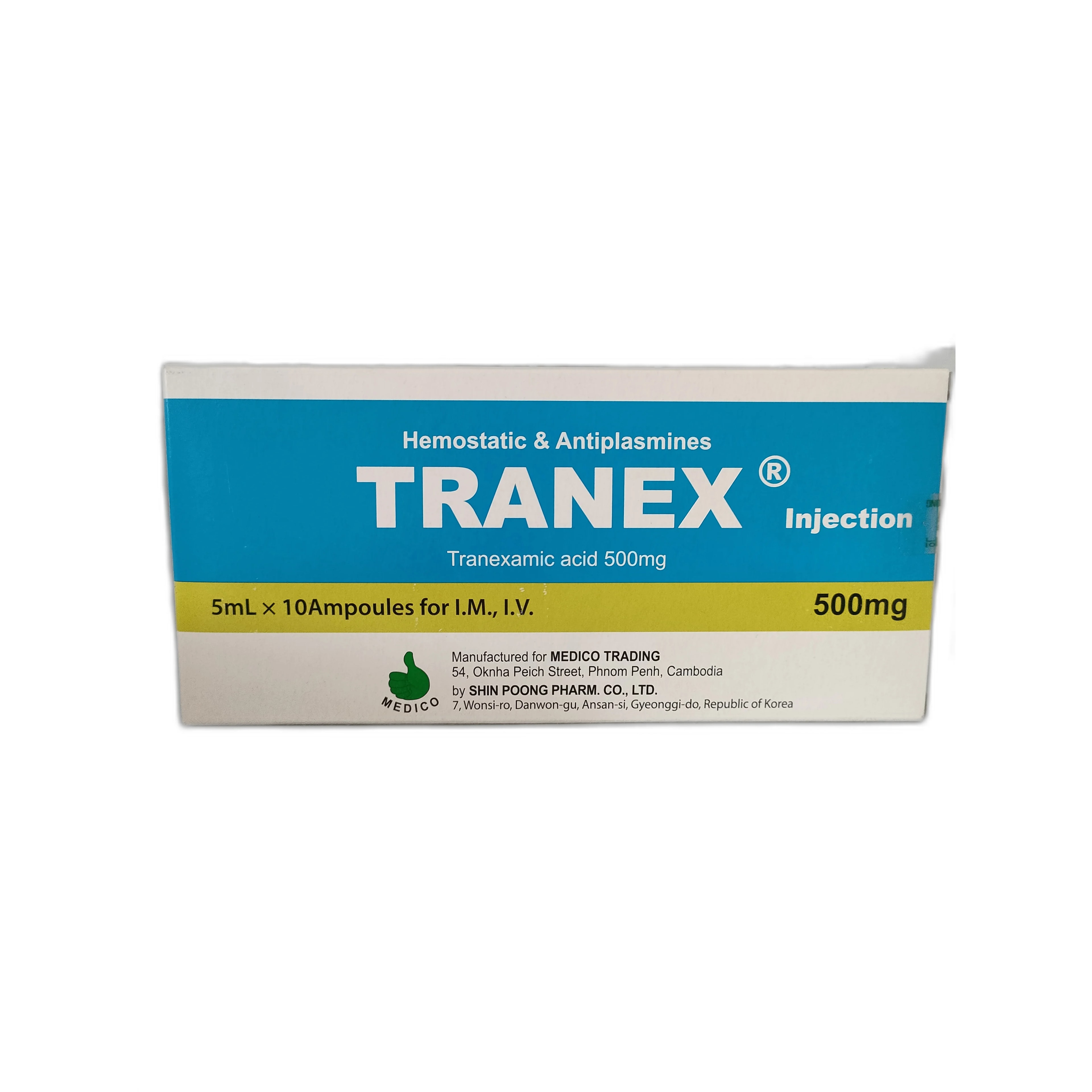 Tranex 500mg/5ml - ឱសថស្ថាន សិរីមង្គលថ្មី