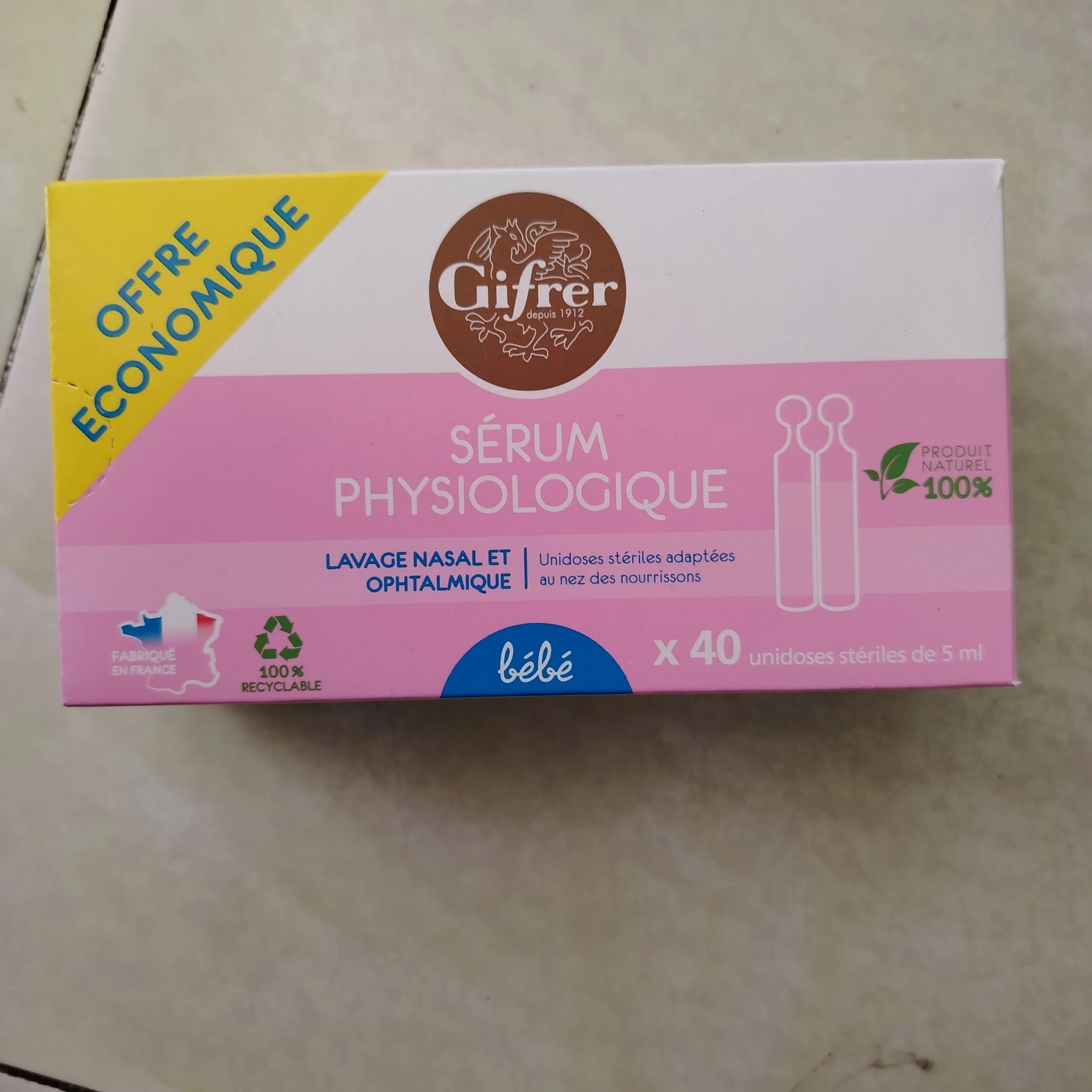 Gifrer Serum Physiologique 0.9% Sodium Chloride - Phal Cham Rouen