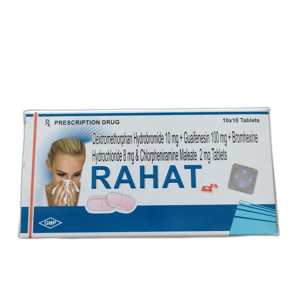 Rahat Tablets 10 mg / 100 mg / 8 mg / 2 mg - SUKHA PHARMACY