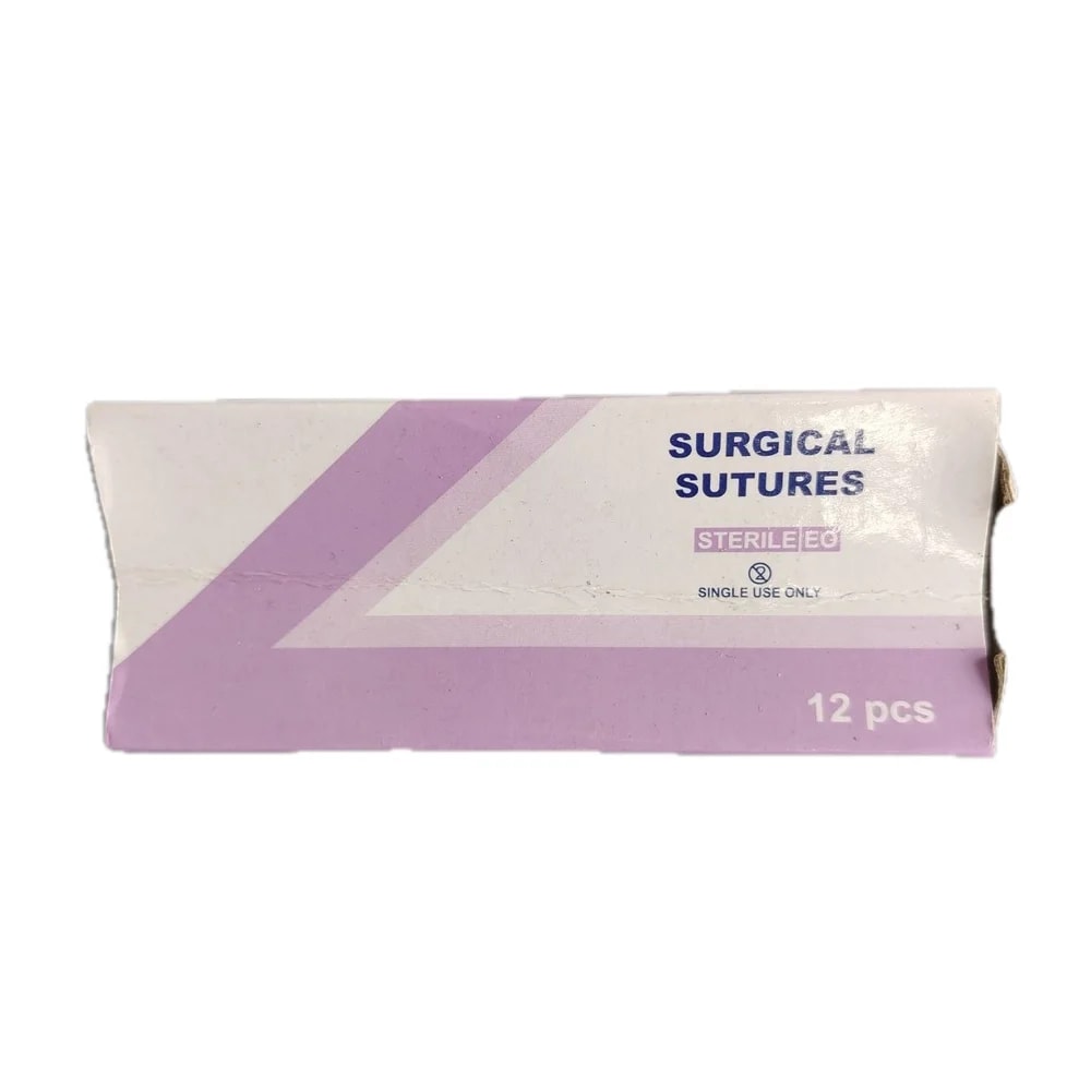 Surgical Sutures Polyglycolic Acid 2/0 (3 metric), 90 cm, 1/2 circle round-bodied needle 28 mm - Reach Srey