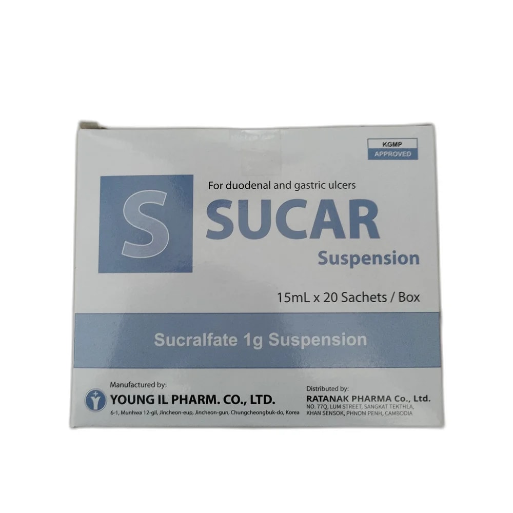 Sucar Suspension 1 g / 15 mL sachet - SUKHA PHARMACY