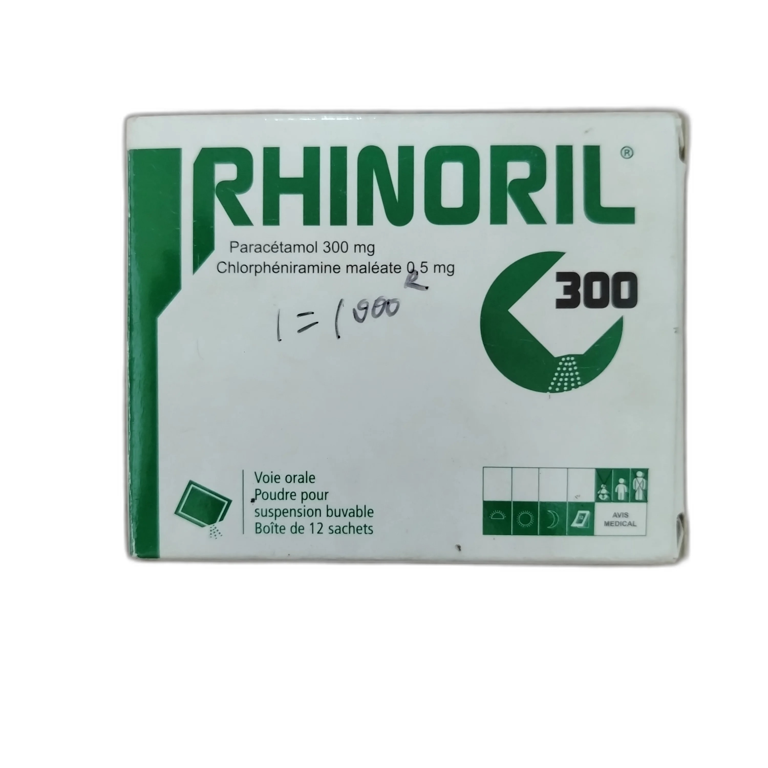 Rhinoril 300 mg / 0.5 mg per sachet - DARAREASH PHARMACY