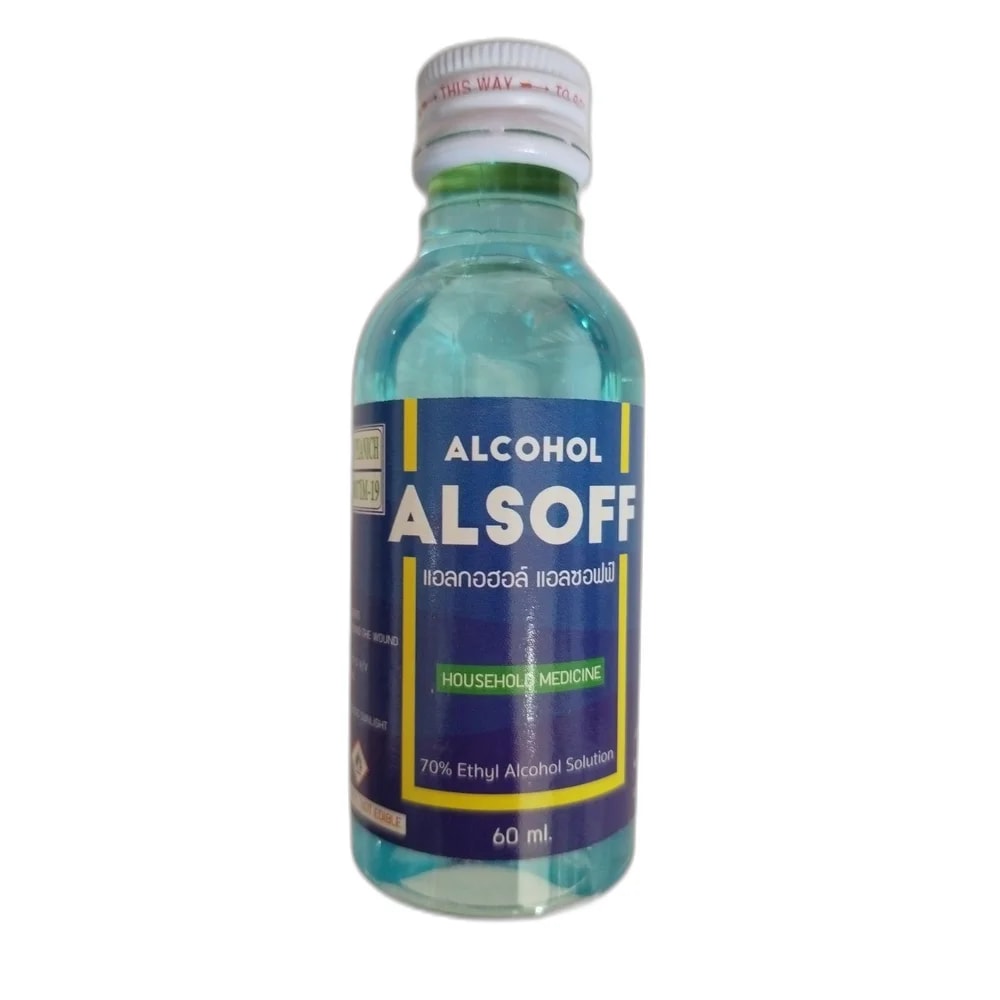 Alcohol Alsoff 70% ethyl alcohol solution - ឱសថស្ថាន សុខលាភ