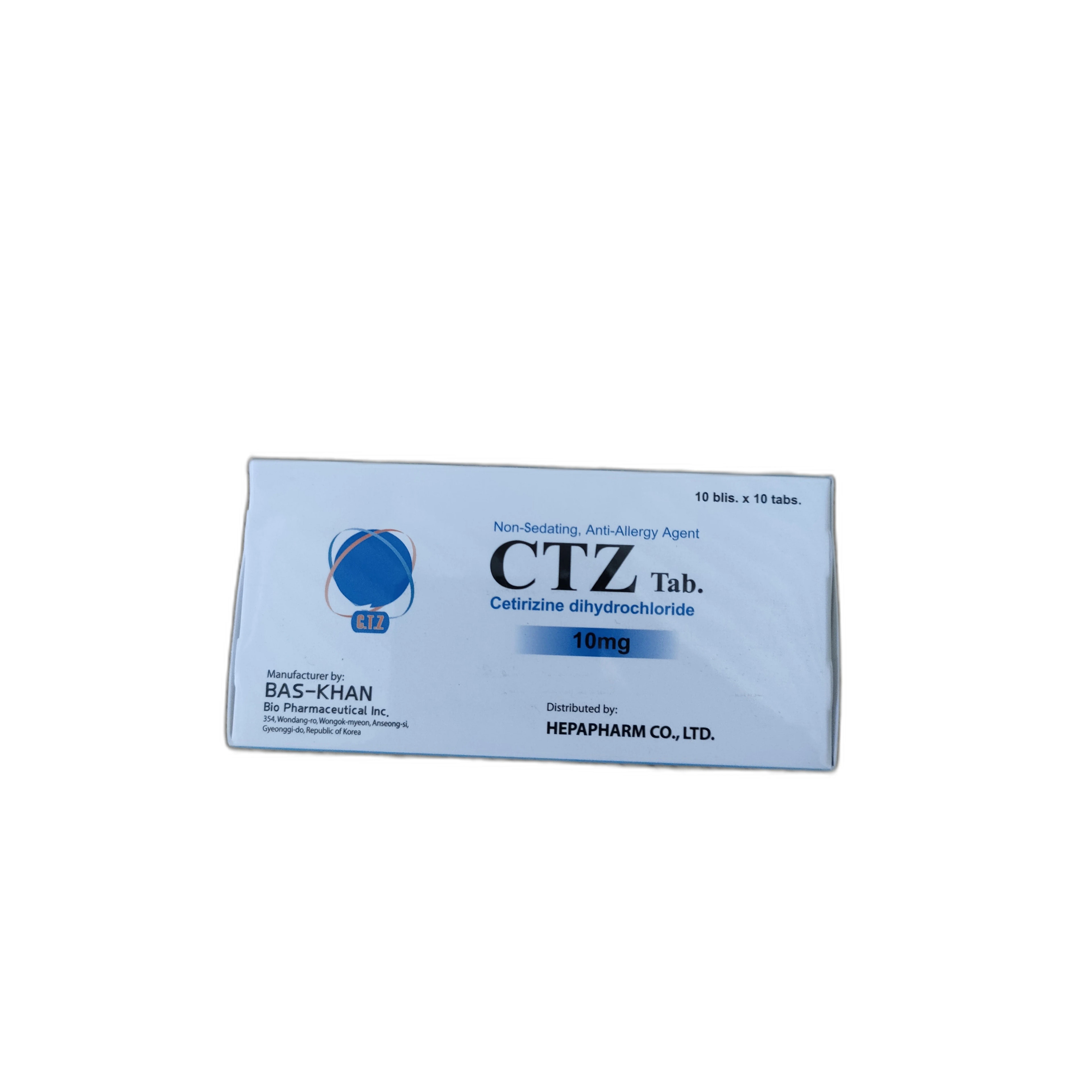 CTZ Tab Cetirizine 10mg 10mg - PHARMARCY DARA RAKSMEY KOK CHAMBOK