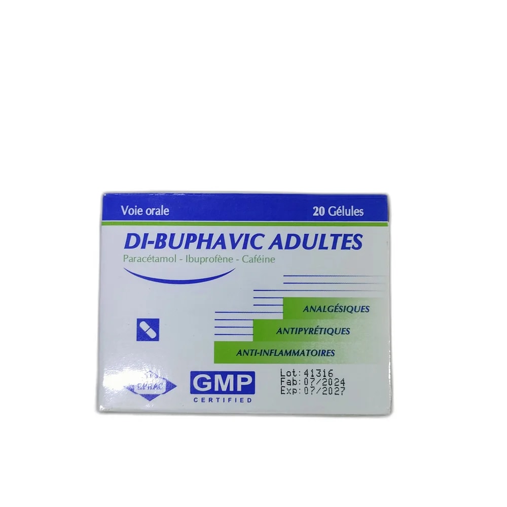 Di-Buphavic Adultes 300 mg/200 mg/20 mg - Depot de Pharmacie B Rotha