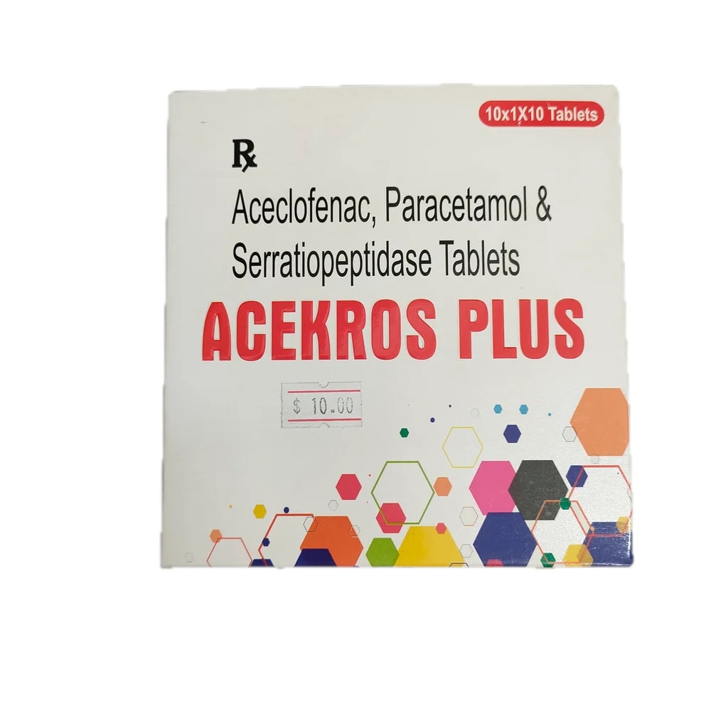 Acekros Plus 100 mg / 500 mg / 10 mg - Preash Khan Pich I Pharmacy