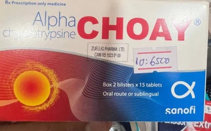 Alpha CHOAY Chymotrypsine -  ឱសថស្ថាន សិរីសួស្ដី105K