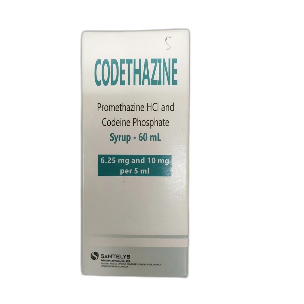 Codethazine Promethazine 6.25 mg + Codeine 10 mg per 5 ml - Depot De Pharmacie "A" Kim Houy