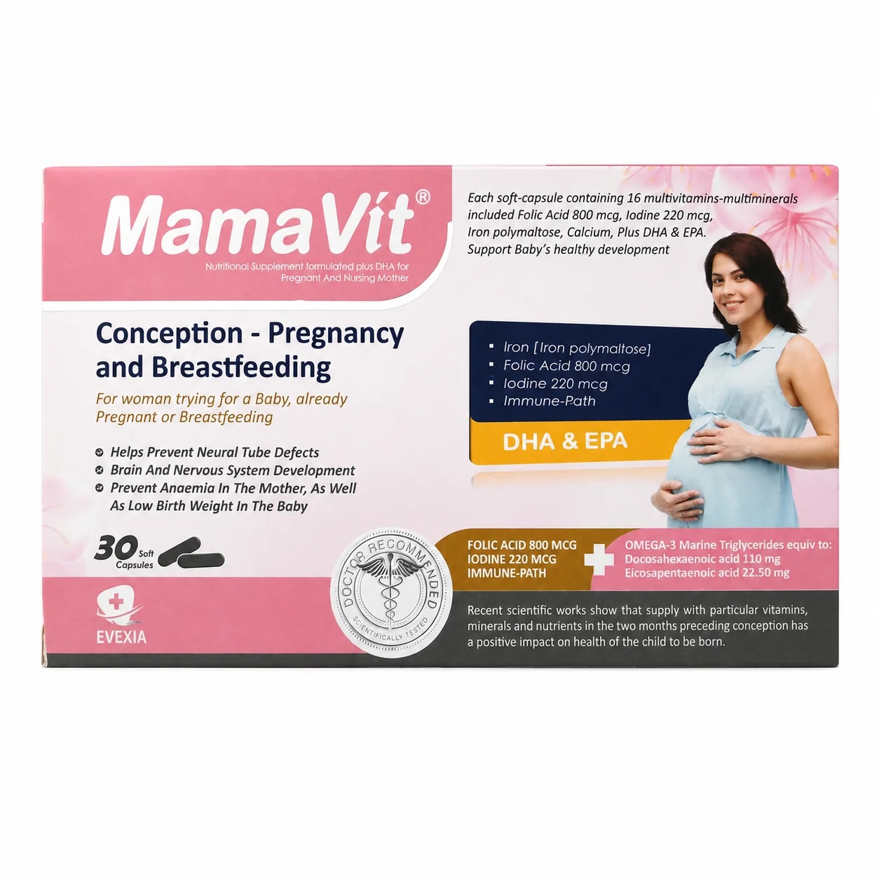 MamaVit Prenatal multivitamin and mineral soft capsule - Preah Chan Tep Pharmacy