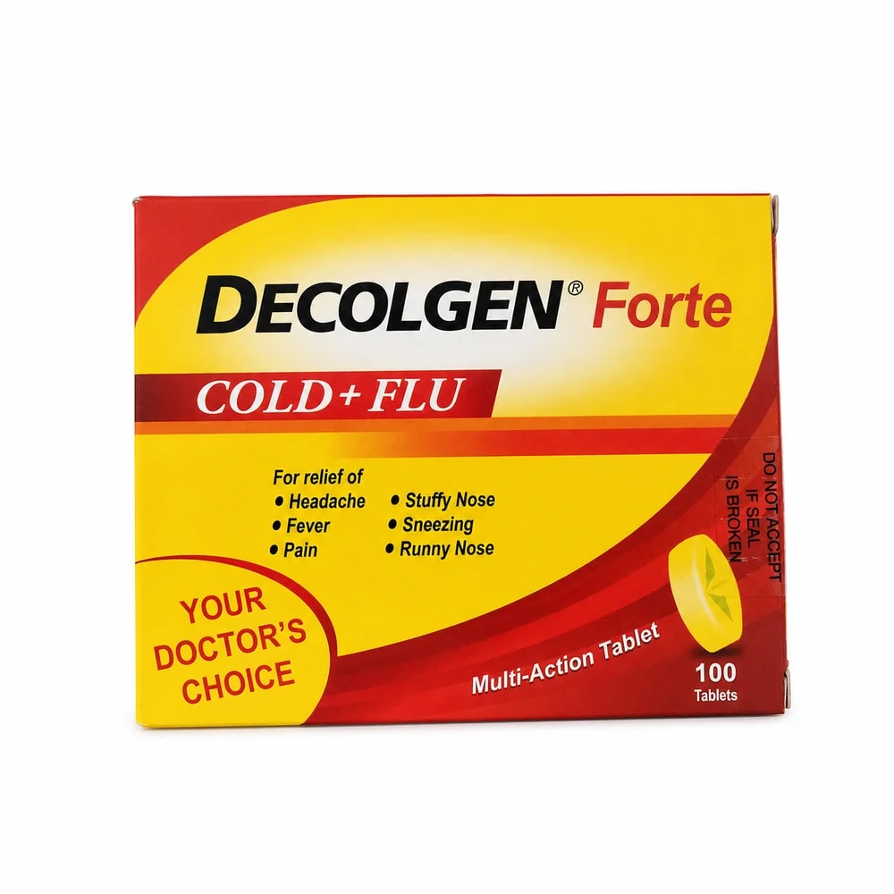 Decolgen Forte Paracetamol 500 mg / phenylpropanolamine HCl 25 mg / chlorphenamine maleate 2 mg tablet - Preah Chan Tep Pharmacy
