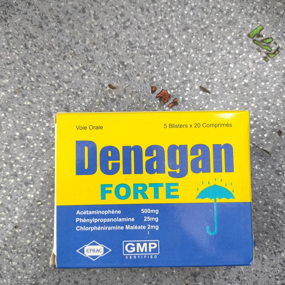 Denagan Forte 500 mg / 25 mg / 2 mg - Depot De Pharmacie "A" Kim Houy