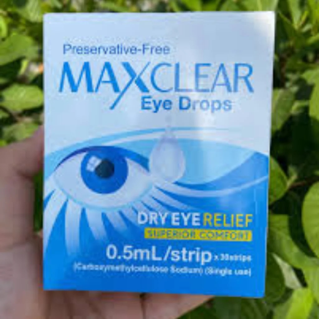 Maxclear Eye Drops Carboxymethylcellulose sodium 5.0 mg per mL - Depot De Pharmacie "A" Kim Houy