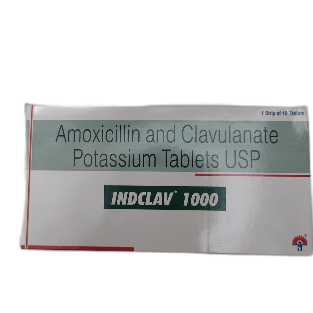Indclav 1000 1000 mg (Amoxicillin 875 mg + Clavulanate Potassium 125 mg) - PHARMACIE PORNLEU PICH