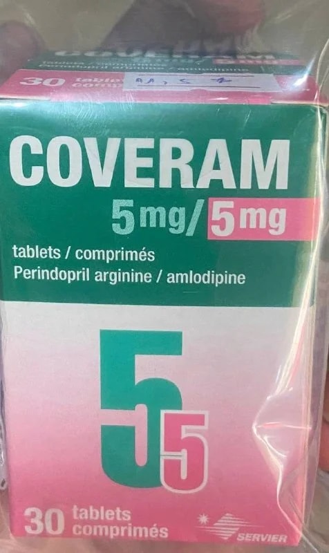 COVERAM Perindopril arginine 5mg / Amlodipine 5mg -  ឱសថស្ថាន សិរីសួស្ដី105K