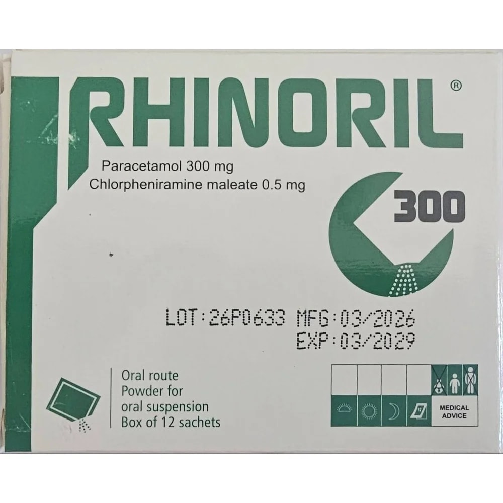 Rhinoril Paracetamol 300 mg / Chlorphenamine maleate 0.5 mg - TRAM NEAK PHARMCY