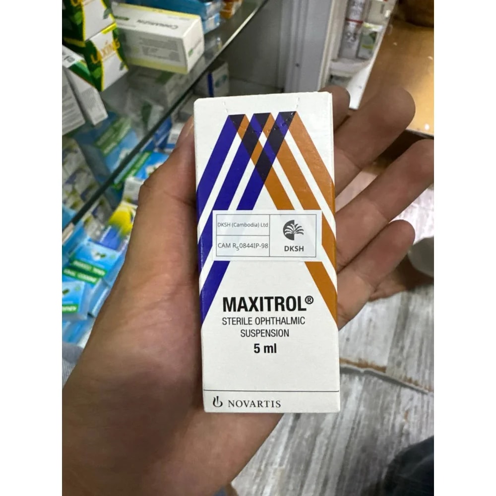 Maxitrol Neomycin sulfate 3,500 IU/mL, polymyxin B sulfate 6,000 IU/mL, and dexamethasone 0.1% ophthalmic suspension - Kim Yi