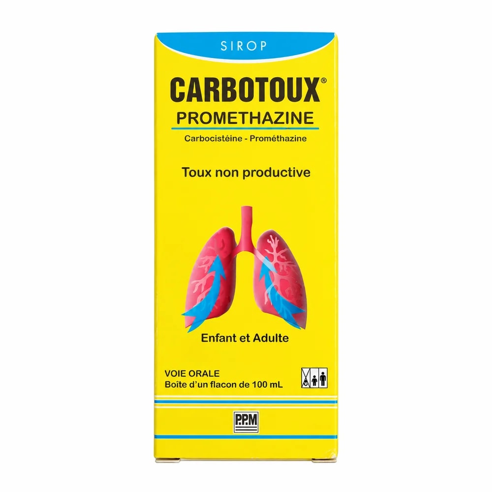 Carbotoux Carbocisteine 100 mg / Promethazine hydrochloride 2.5 mg per 5 mL - Sann Sopheachenda Pharmacy