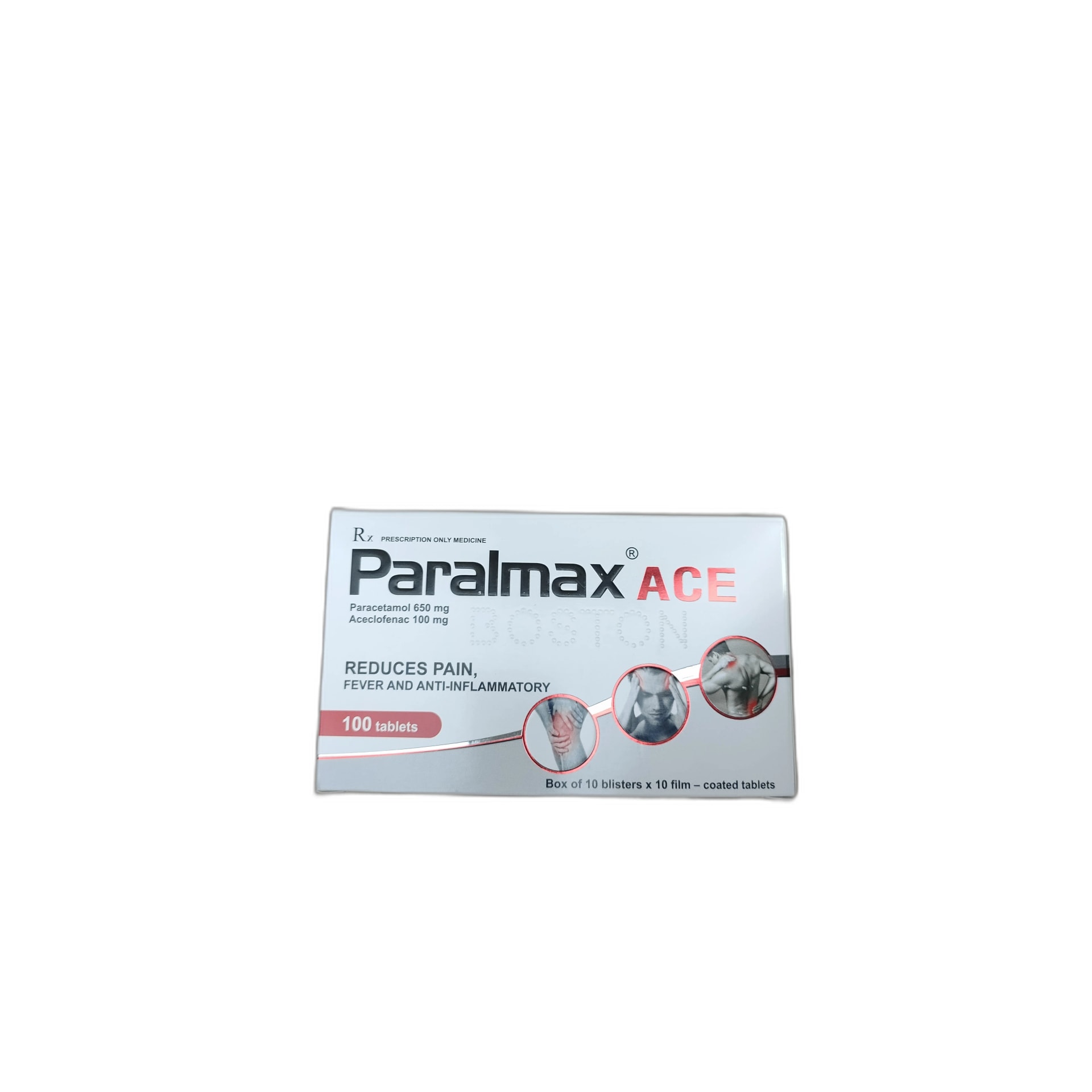 Paralmax ACE Paracetamol Aceclofenac Tablets 100 tablets - PHARMARCY DARA RAKSMEY KOK CHAMBOK