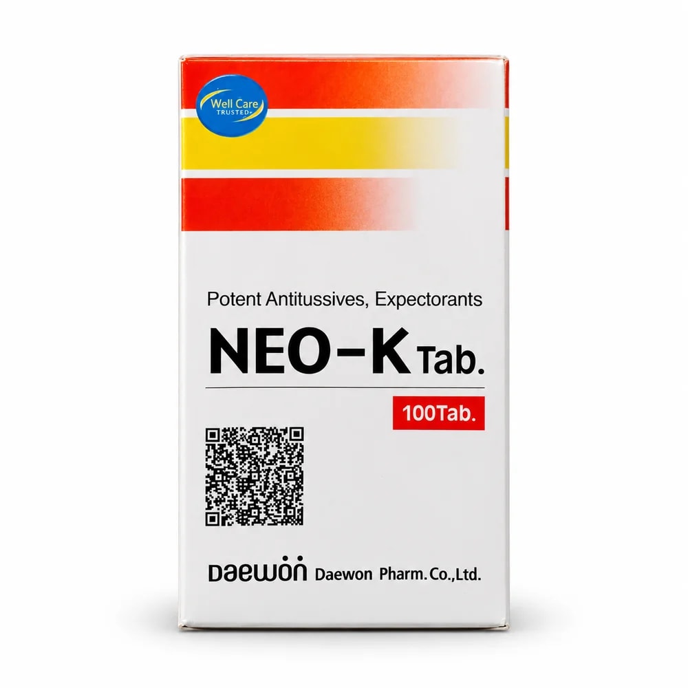 NEO-K Dihydrocodeine bitartrate 5 mg / guaifenesin 50 mg / DL-methylephedrine HCl 17.5 mg / chlorpheniramine maleate 1.5 mg per tablet - Reachiny Pharmacy