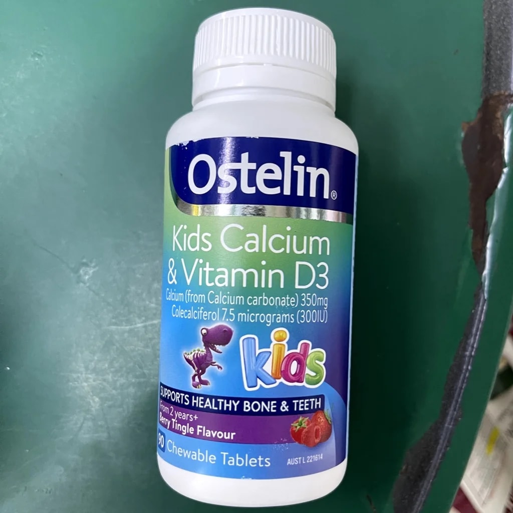 Ostelin Kids Calcium & Vitamin D3 (Berry Tingle Flavor) 350mg, 7.5mg - Pharmacy Rotha 2