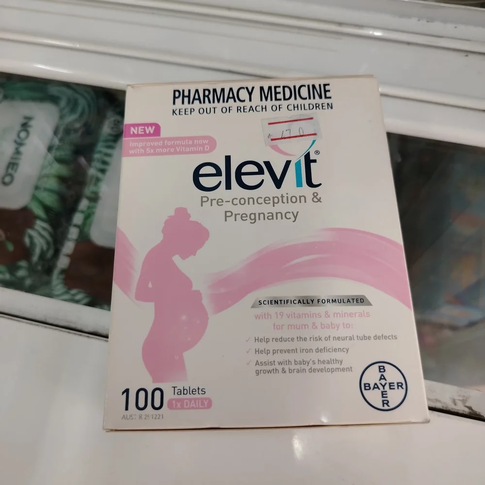 Elevit Pre-conception & Pregnancy Folic acid 800 µg + iron 60 mg - Reachiny Pharmacy