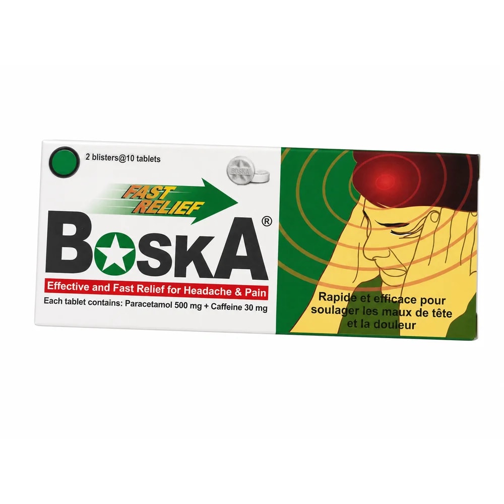 Boska Paracetamol 500 mg / Caffeine 30 mg - Preah Chan Tep Pharmacy