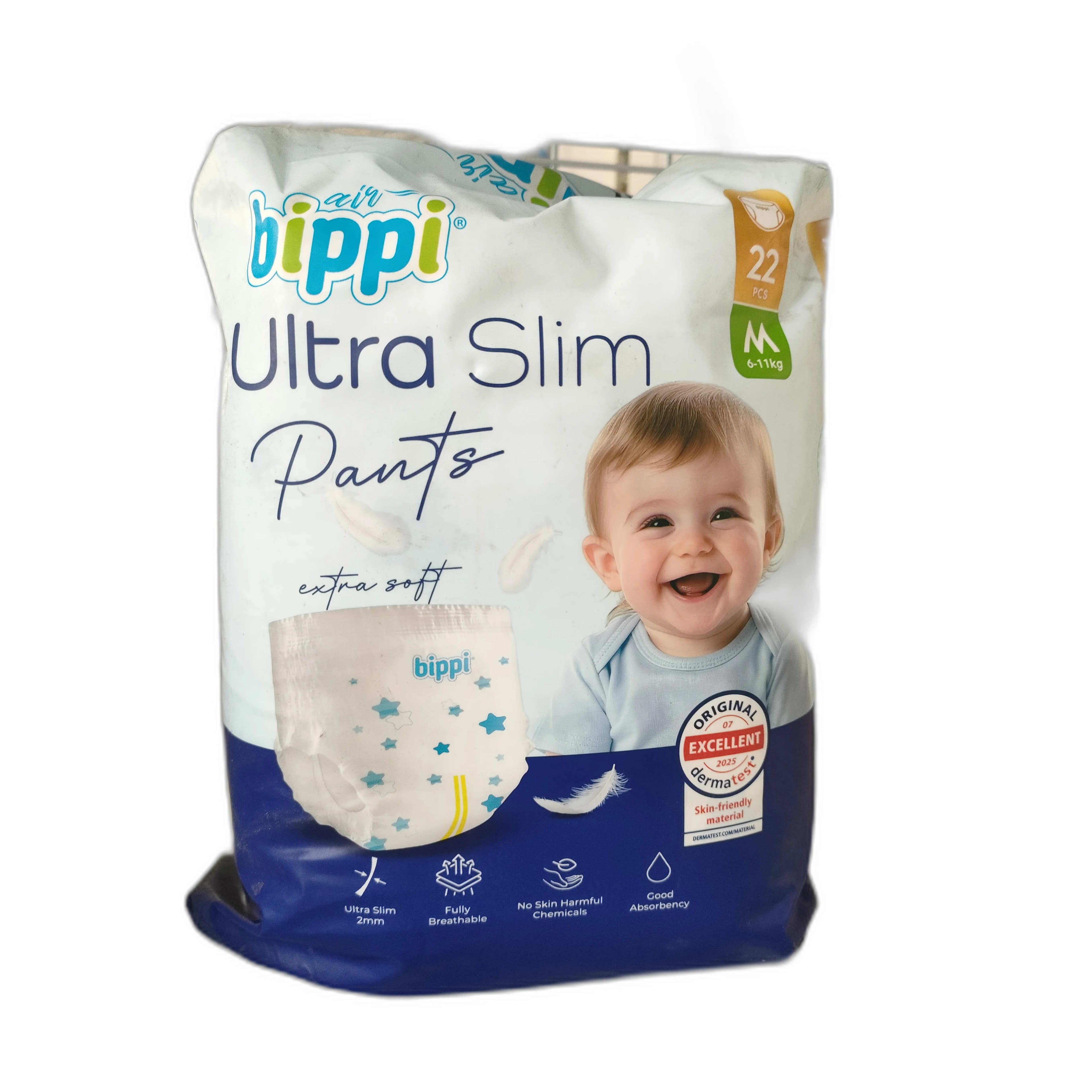 Bippi Ultra Slim Pants Size M (6-11kg) - ឱសថស្ថាន សិរីមង្គលថ្មី