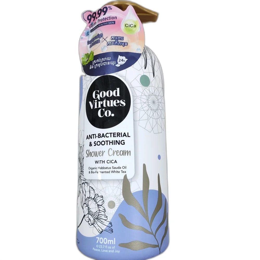 Good Virtues Co. Anti-Bacterial & Soothing Shower Cream 700 ml - Depot de Pharmacie B Rotha