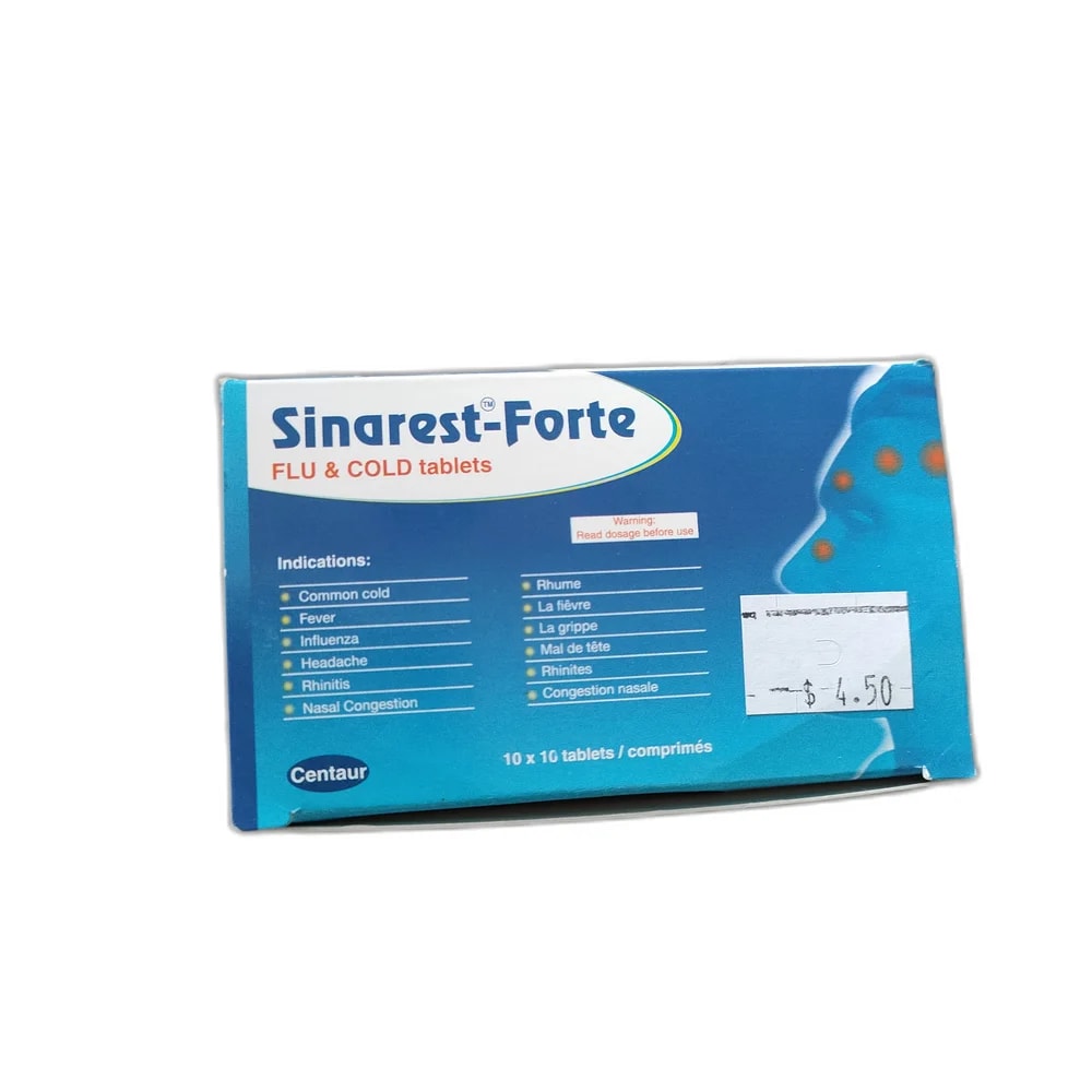 Sinarest-Forte 500 mg / 10 mg / 12 mg / 30 mg - SUKHA PHARMACY