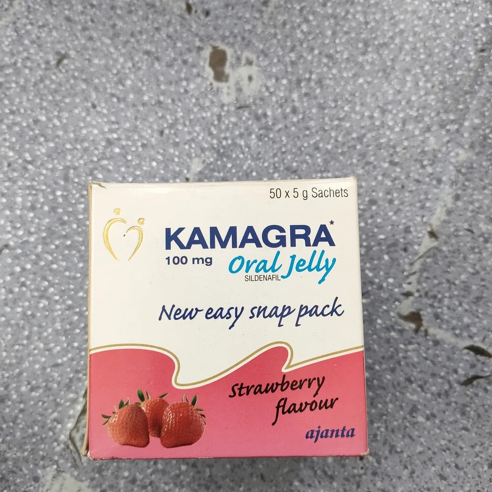 Kamagra 100 mg Oral Jelly (Strawberry Flavour) 100 mg per 5 g sachet - Depot De Pharmacie "A" Kim Houy