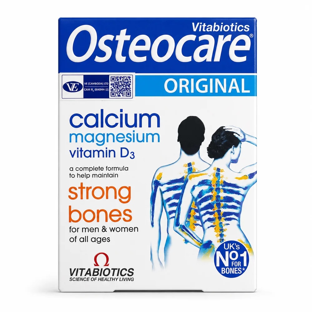 Osteocare Original Calcium 800 mg, magnesium 300 mg, vitamin D3 5 micrograms and zinc 10 mg per two tablets - Kim Yi