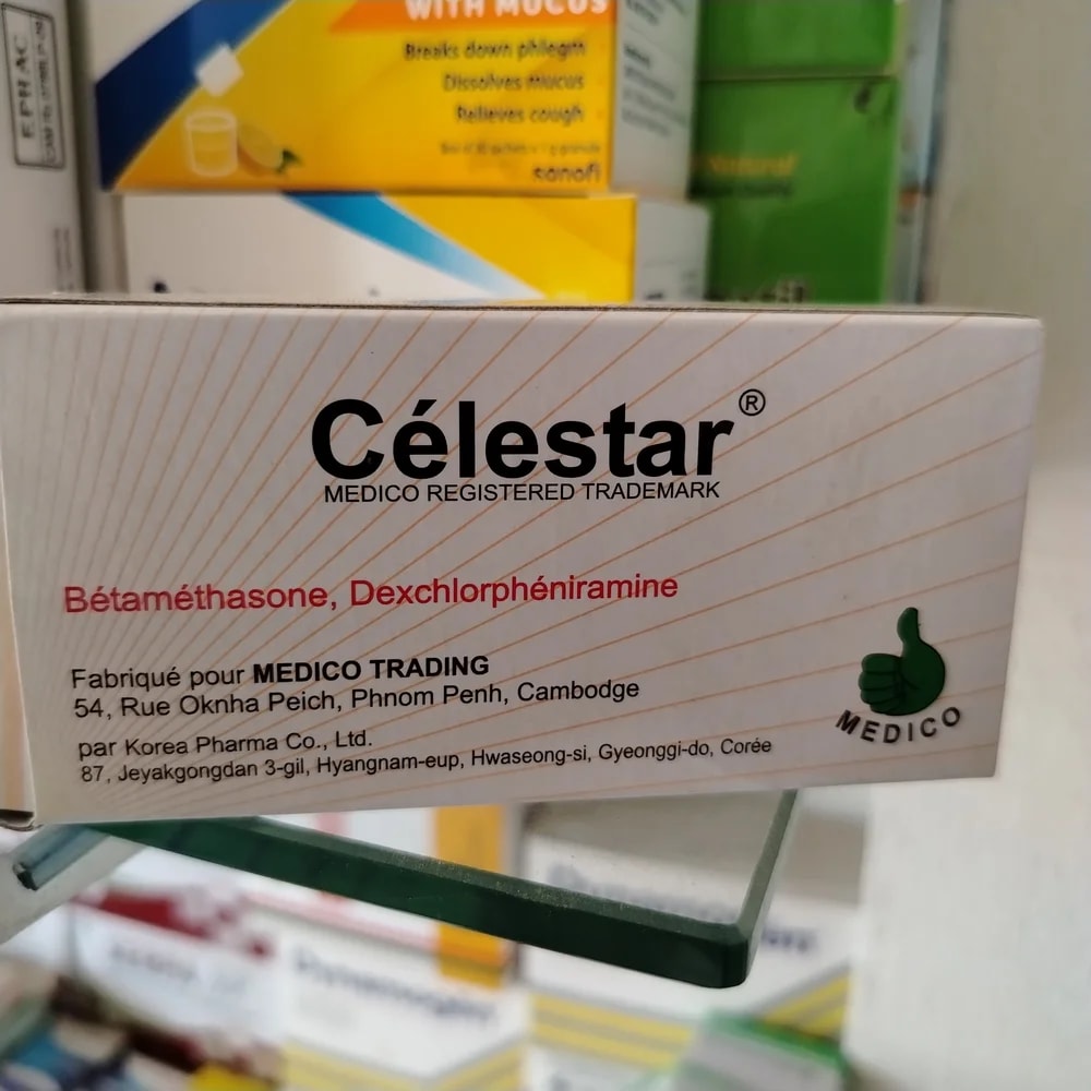 Celestar Betamethasone 0.25 mg / Dexchlorpheniramine maleate 2 mg - CHEANIMUL PHARMACY