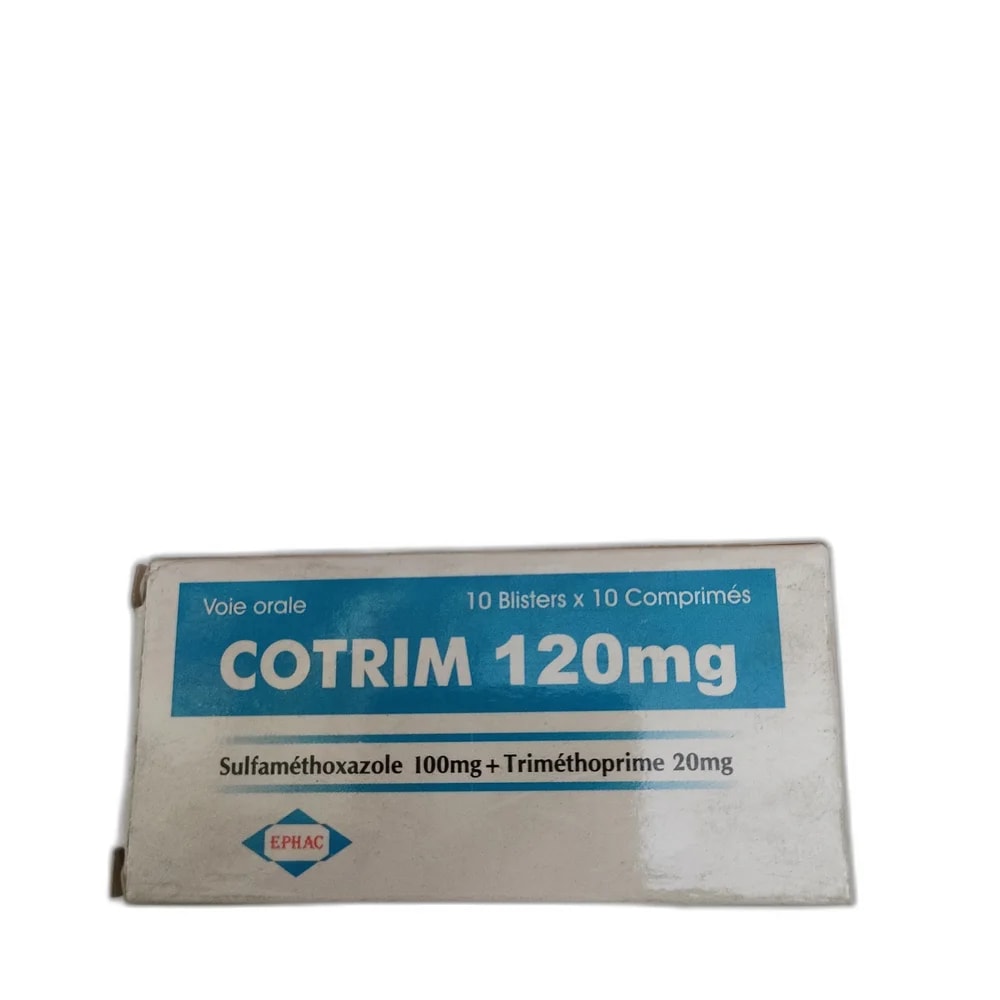 Cotrim 120 mg (Sulfamethoxazole 100 mg + Trimethoprime 20 mg) per tablet - PHARMACIE PORNLEU PICH
